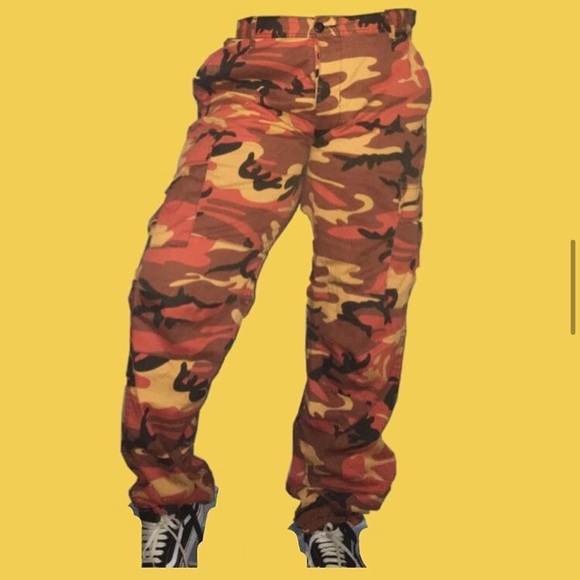orange army pants